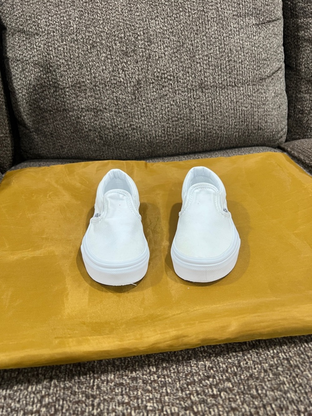 Vans Kids White Slip-On Sneakers